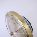 90mm Gold Frame Black Arabic Metal Barometer